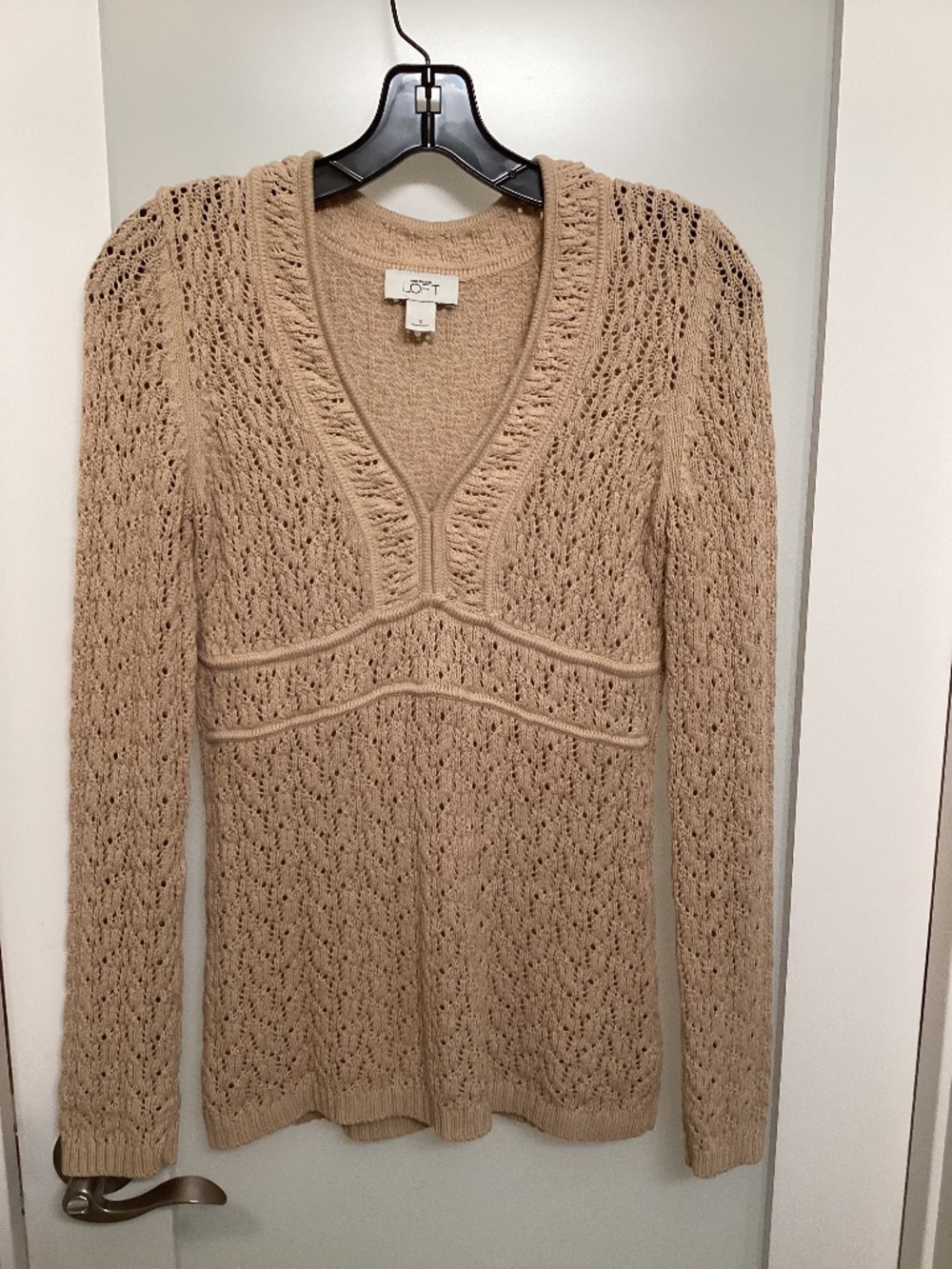 LOFT sweater, small, beige